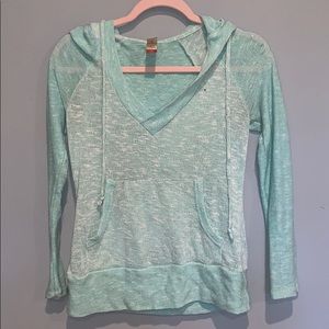 Blue Hooded Long Sleeve